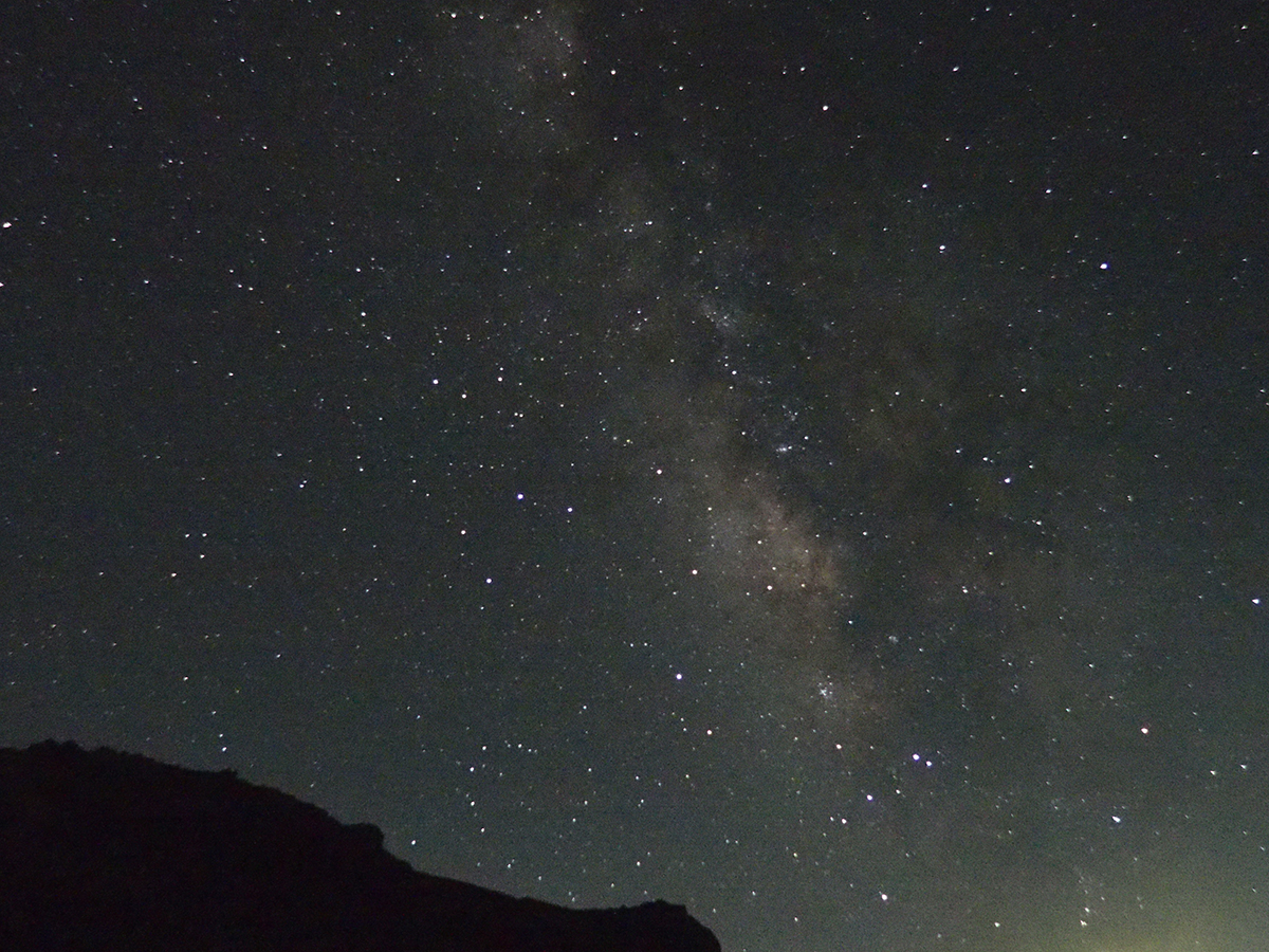 木曽の夜空に広がる星空